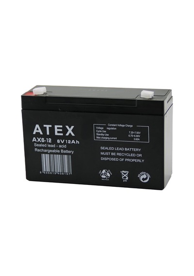 Atex Ax6-12 İnce Akü 6v 12ah