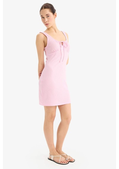 Defacto Coool Bodycon Vücudu Saran U Yaka Bürümcük Askılı Mini Elbise D9210ax25smpn47 Pembe Defacto Coool Bodycon Vücudu Saran U Yaka Bürümcük Askılı Mini Elbise D9210ax25smpn47 Pembe