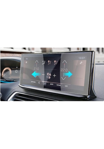 Peugeot 2008 10 İnç Mat Ekran Koruyucu Multimedya Şeffaf