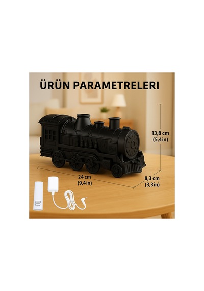 Dekoratif Tren Tasarımlı Buhar Makinesi Led Işıklı Sessiz Nemlendirici & Difüzör Beyaz - 784005232