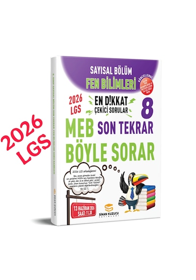 2026 Lgs Sayısal Bölüm Son Tekrar Fen Bilimleri Soru Bankası Sinan Kuzucu