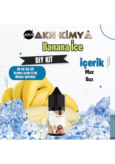 Banana Ice Dıy Kit Muz Buz Gıda Aroması %20 Oranda Aroma İçerir Hazır Değildir 30 Ml