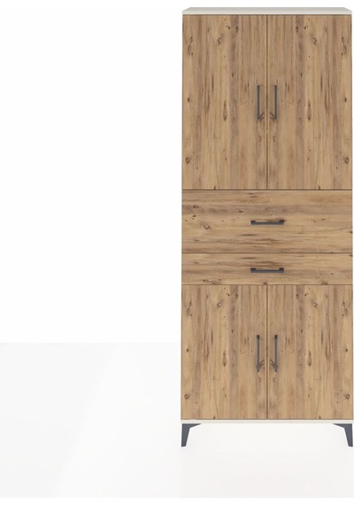 Arges Dolap 4 Raflı 2 Çekmeceli 4 Kapaklı 88x30x221 Aytaşı-çam Aytaşı