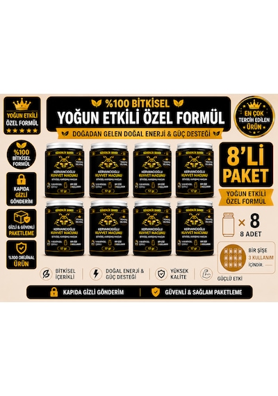 Bitkisel Atom Güç Ve Enerji Macunu & Performans Desteği 8 x 17 G