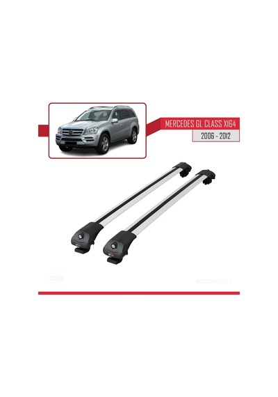 Mercedes Gl Class X164 2006-2012 Arası İle Uyumlu Ace-1 Ara Atkı Tavan Barı Gri