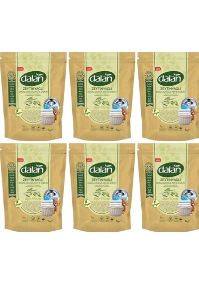 Dalan Zeytin Mucizesi Zeytinyağlı Granül Matik Sabun Tozu 32 Yıkama 6 x 1 KG
