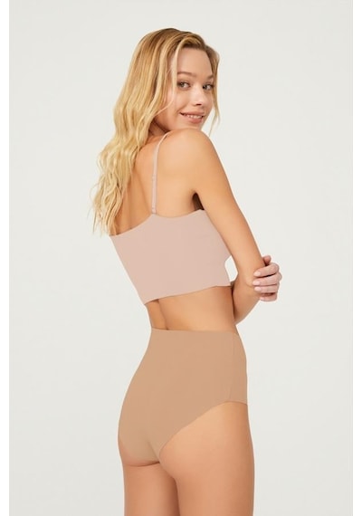 Cottonhill Yüksek Bel Basic Lazer Kesim Bikini Külot 6'lı Paket-2 Model3