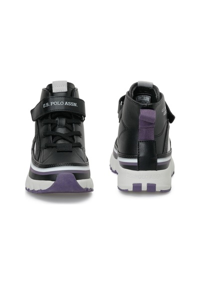 Uspoloassn U.s. Polo Assn. Keltes Jr Siyah Kız Çocuk High Sneaker Siyah-mor