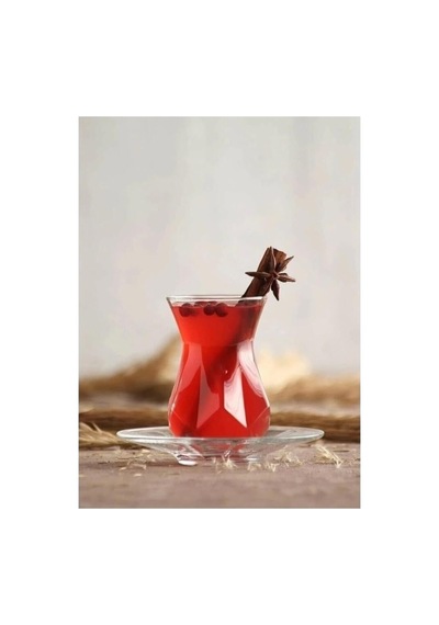 Alya 12 Parça Çay Seti, Cam, 220 Ml, Beyaz, 6 Kişilik Çok Renkli