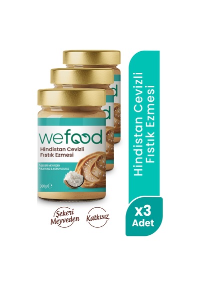 Hindistan Cevizli Fıstık Ezmesi 300 Gr 3'lü