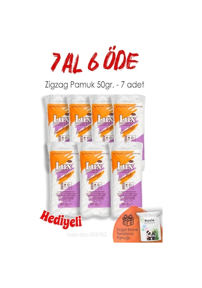 Lux Zigzag Pamuk 50gr. 7 Al 6 Öde Ve Rosıe