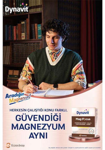 Dynavit Mag Focus 15 Çiğneme Tab - Magnezyum Malat & Sitrat, Fosfotidilserin, B6 & B12 Vitamini - Odaklanma