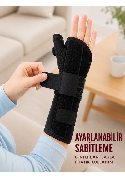 Mey İthalat Metal Destekli El Bilekliği Başparmak Destekli Uzun Bilek Ateli Standart Beden Diğer