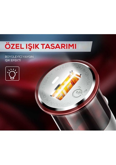 Zore Zr-C304Q Micro Araç Şarj Seti
