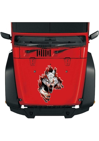 Kurt Bozkurt Sticker - Araba Oto Motosiklet Karavan Sticker - 00004 15x10 Cm
