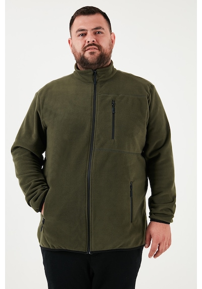 Buratti Regular Fit Dik Yaka Fermuarlı Büyük Beden Polar Erkek Hırka 5906028B Haki Buratti Regular Fit Dik Yaka Fermuarlı Büyük Beden Polar Erkek Hırka 5906028B Haki
