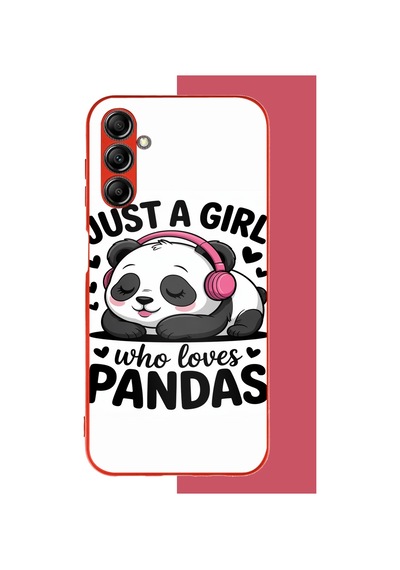 Samsung Galaxy A14 Uyumlu Kawaii Panda Baskılı Silikon Kılıf Renkli