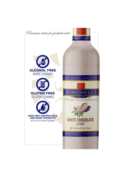 Simonelli Beyaz Çi̇kolata Kahve Şurubu 700 ML + Pompa