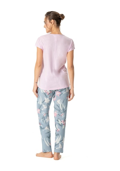 U.S. Polo Assn. U.s Polo Assn. 17045 Kadın Kısa Kollu V Yaka Pijama Takımı-pembe Pembe