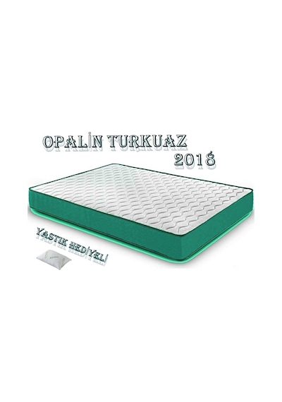 Uzunbebe 80X180 Opalin Turkuaz Coton Ortopedik Yaylı Yatak 80*180 Opalin