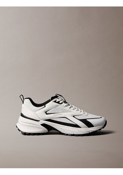 Calvin Klein Erkek Hike Runner Laceup Spor Ayakkabı-13496 Beyaz - Siyah