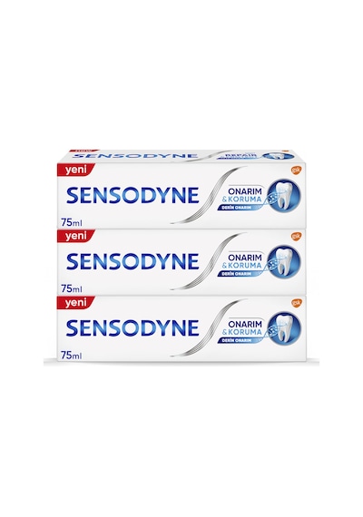 Sensodyne Onarım ve Koruma Diş Macunu 3 x 75 ML