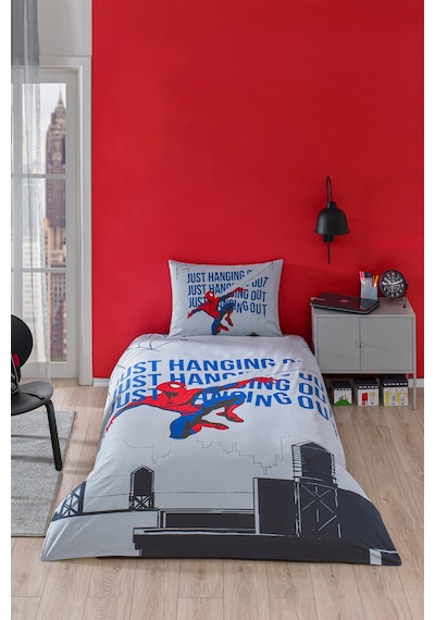 Özdilek Spiderman Blue Web Tek Kişilik Lisanslı Lastikli Çocuk Nevresim Takımı Çok Renkli