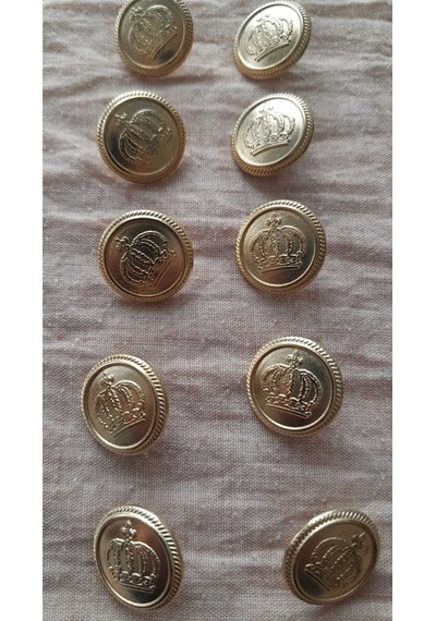 Gold Metal Düğme 20 Mm 8 Adet