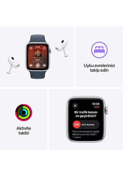 Apple Watch SE 2 (2023) GPS 44 MM Alüminyum Kasa Spor Kordon M/L Akıllı Saat (Apple Türkiye Garantili) Apple Watch SE 2 (2023) GPS 44 MM Alüminyum Kasa Spor Kordon M/L Akıllı Saat (Apple Türkiye Garantili)