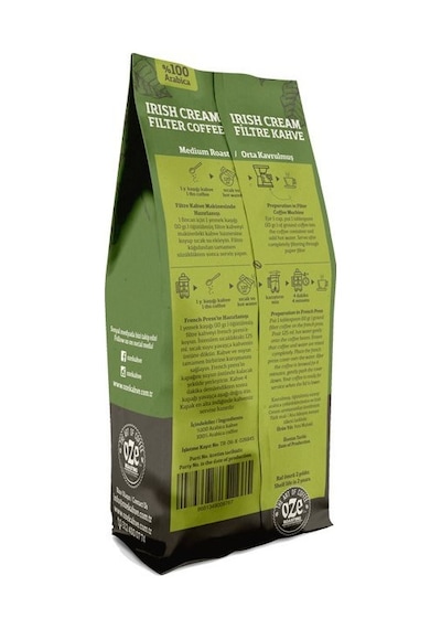 Oze Irish Cream Aromalı Filtre Kahve 2 x 250 G Makine Kağıt Filtre Metal Filtre