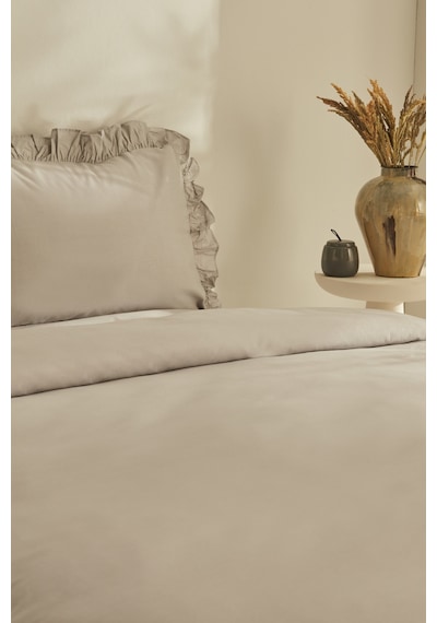Karaca Home Pure %100 Pamuk Çift Kişilik Nevresim Takımı Açık Gri