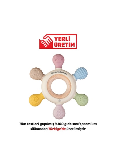 Silikon Bebek Diş Kaşıyıcı Hafif Ve Rahat Kavranır Çok Renkli