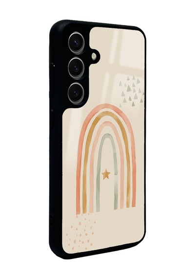Samsung Uyumlu S24 Suluboya Art Tasarımlı Glossy Telefon Kılıfı Çok Renkli