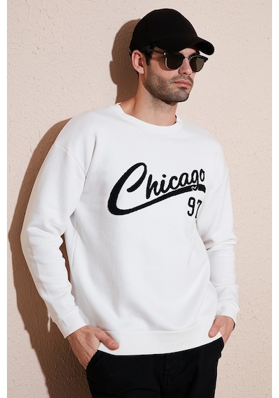 Buratti Pamuk Karışımlı Regular Fit Bisiklet Yaka Erkek Sweat 5905468S Ekru