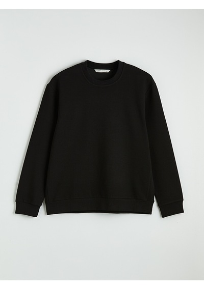 Lcw Vision Siyah Bisiklet Yaka Erkek Sweatshirt