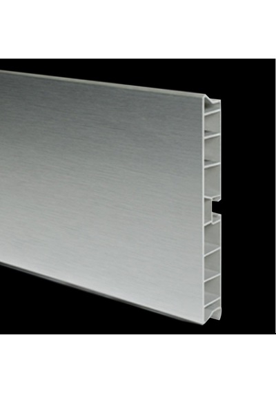 Pvc Baza Profili 100 Mm Metalik Gri Kaplamalı 1 Boy 3,66 Metre