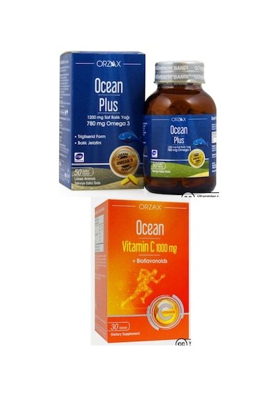 Ocean Plus Omega3 1200 Mg 50 Kapsül Ve Ocean C Vitamini 1000mg 30 Tablet