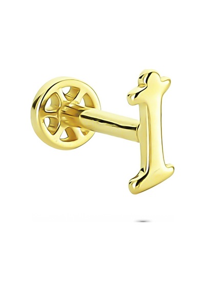 Glorria Altın İ Harfi Tragus Piercing