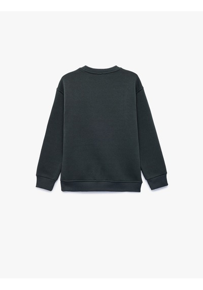 Koton Uzun Kollu Bisiklet Yaka Baskılı Şardonlu Pamuklu Sweatshirt Antrasit 7wkb10405tk Koton Uzun Kollu Bisiklet Yaka Baskılı Şardonlu Pamuklu Sweatshirt Antrasit 7wkb10405tk