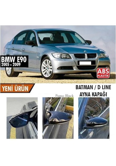 Bmw E90 Makyajsız Kasa 2005-2009 Batman Yarasa Ayna Kapağı Piano