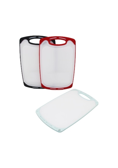 Go İthalat 40x24cm Büyük Plastik Kesim Panosu Kaymaz Silikon Kenarlık - 10mm Kalınlık Çok Renkli
