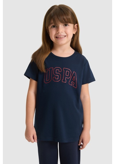 U.s. Polo Assn. Kız Çocuk Lacivert Tişört Basic 50325631-vr033