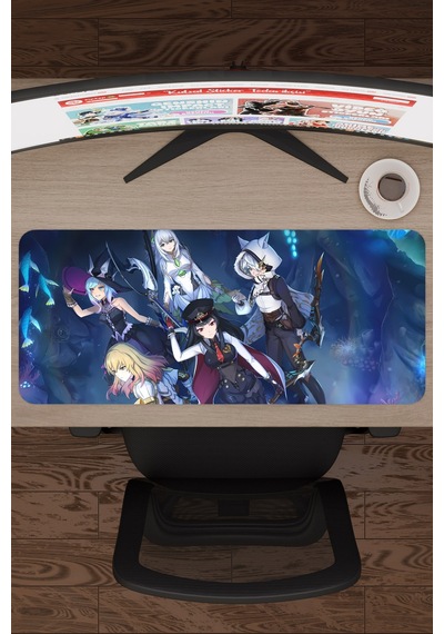 Blue Protocol Star Resonance Dikişli Kauçuk Oyuncu Mousepad V4 - 70x30 Xl Gaming Mouse Pad
