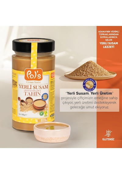 Pol's Gurme Yerli Susam Serisi Çifte Kavrulmuş Tahin 500 G