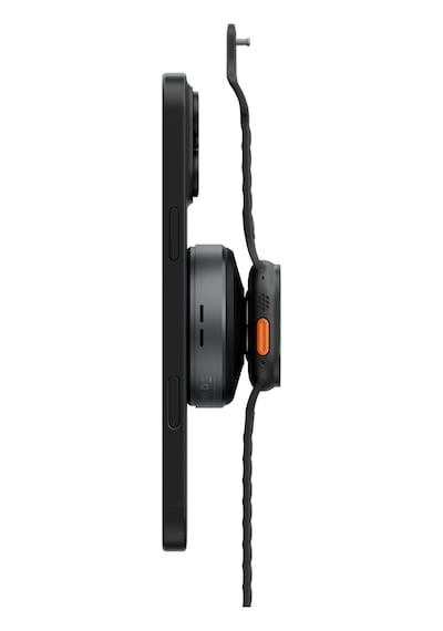 Energea Magduo Arc 2in1 80cm Dahili Kablolu 15w Telefon Saat Hızlı Şarj Standı - Koyu Gri