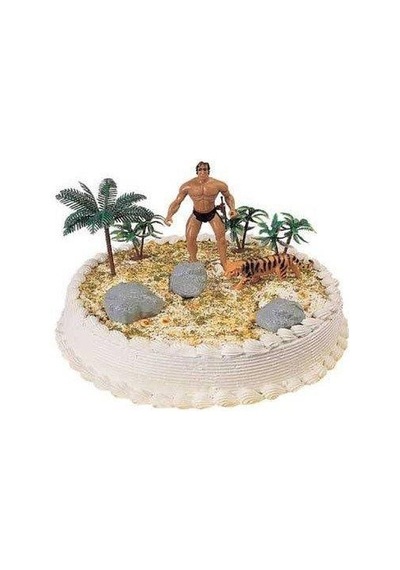 Tarzan Temalı Maket Pasta Süsü
