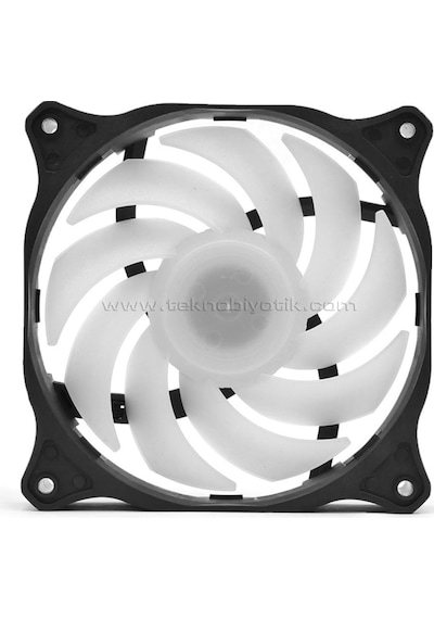 Dark Sessiz 12 CM ARGB 1200 RPM 36CFM, 3Pin, Güçlü Soğutma, Sessiz, Siyah Kasa Fanı (DKCF127ARGB)