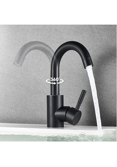 Sardıcı Lavabo Bataryası Banyo Musluğu Siyah