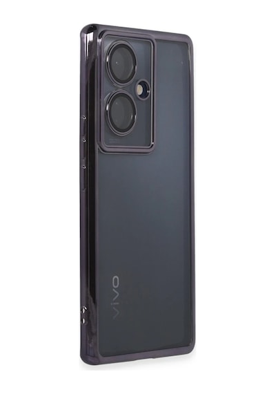 Vivo V29 Lite Kılıf Razer Lensli Silikon - Mor 0.2M-Çok Renkli