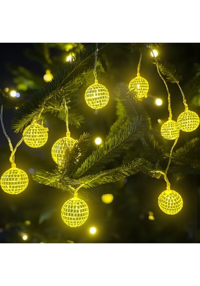 Yılbaşı Led Işık Disko Topu Günışığı 2m 10 Ampül Ast7488